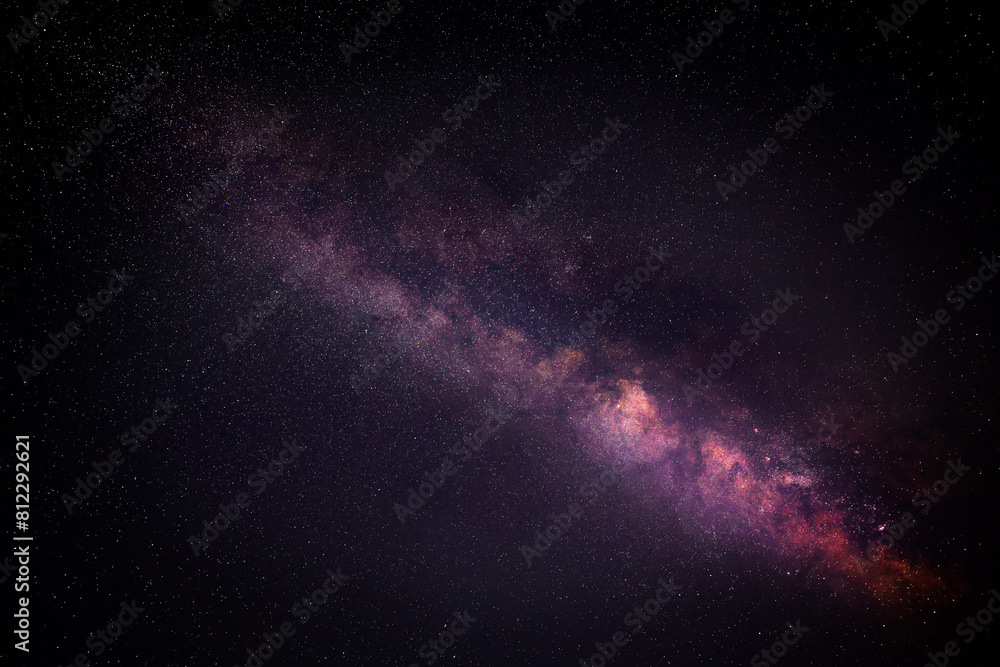 Fototapeta premium Beautiful Milky way galaxy and stars in celestial cosmos