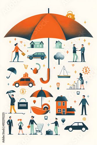Visual Illustration of the Extra Protection Provided by Umbrella Insurance