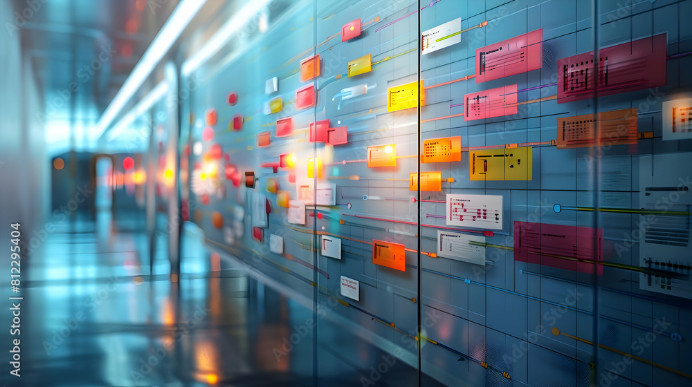 Photo realistic concept of Teams using workflow visualization tools to ...