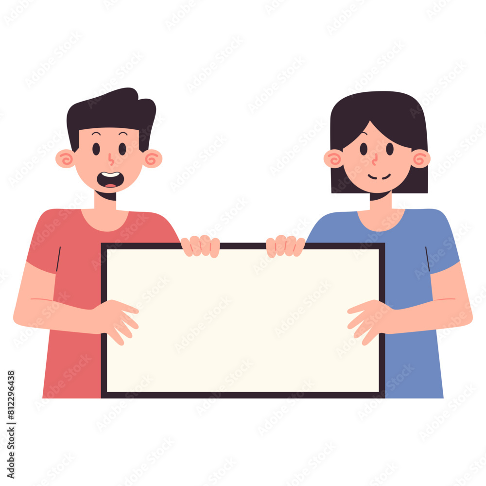 People Holding Banner