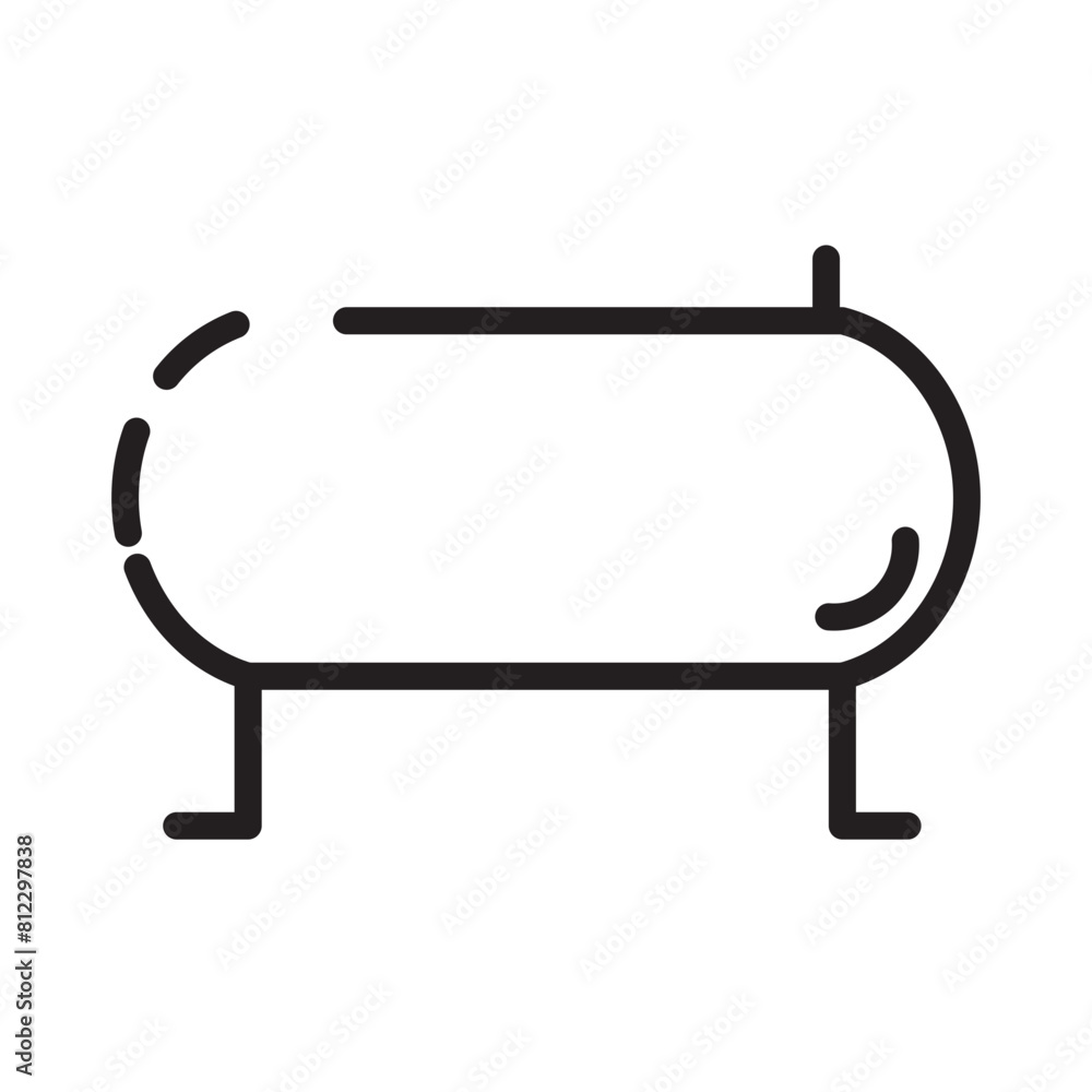 Car Receiver Tank Line Icon Car Receiver Tank Line Icon