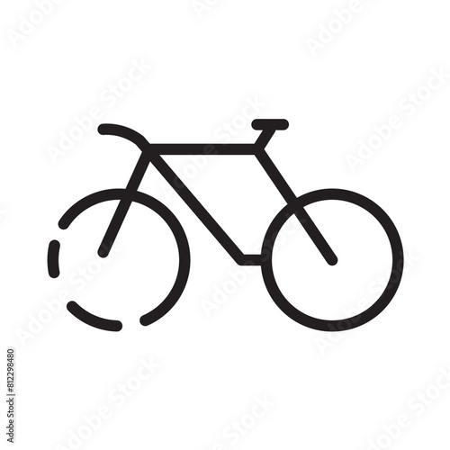 Athletic Bicycle Bike Line Icon