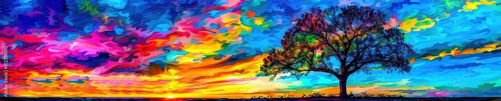 Tree in the sunset Tree in the sunset