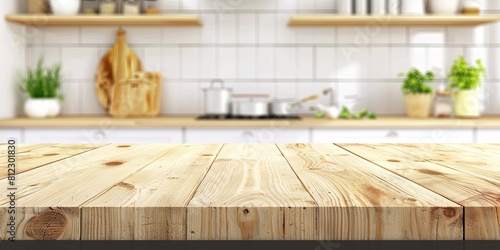 wood countertop in kitchen with plenty of natural light photo