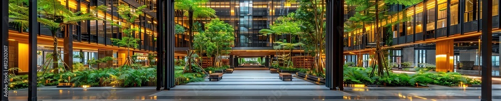 courtyard filled with plants