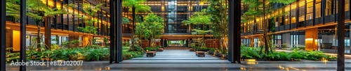 courtyard filled with plants photo
