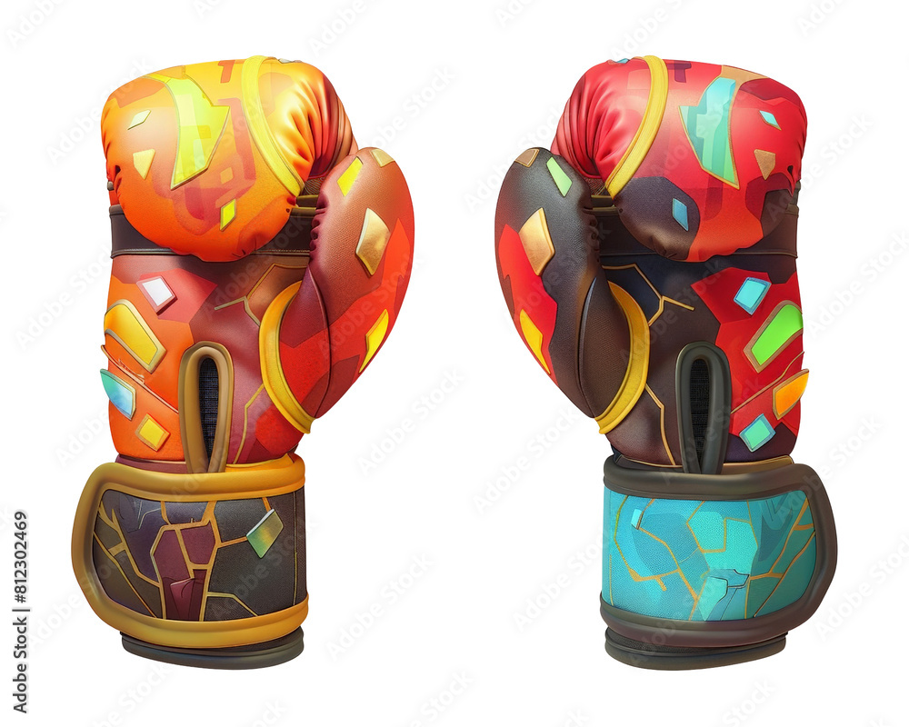 Red Tomato Print Pattern Boxing Gloves main image 0