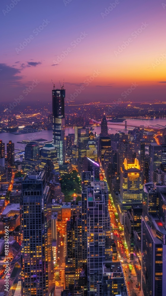 Obraz premium Cityscapes at dusk. Magnificent picture captures.