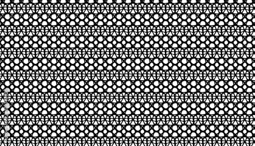 Seamless lace pattern composed of mesh and dots.