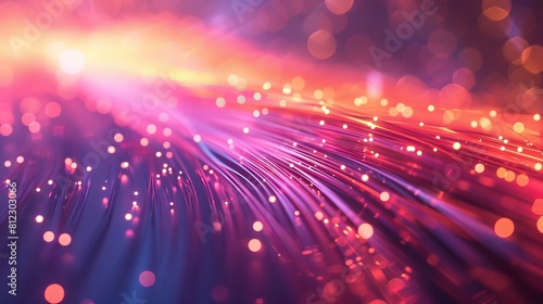 Connection technology of fiber optic cable background.