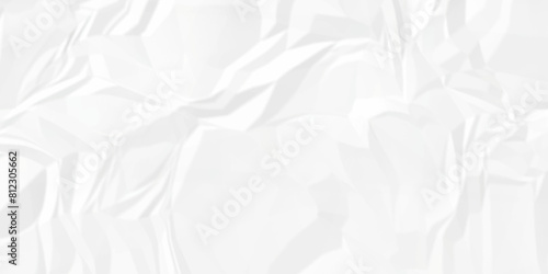 White wrinkly backdrop paper background. panorama grunge wrinkly paper texture background, crumpled pattern texture. paper crumpled texture. white fabric crushed textured crumpled.