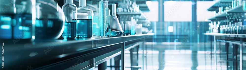 Backdrop of a medical research facility, rendered in classic styles color, ideal for professional medical conferences Backdrop of a medical research facility, rendered in classic styles color, ideal for professional medical conferences