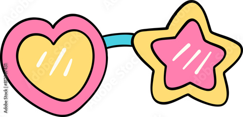 Groovy Clown Sunglasses, clowncore doodle