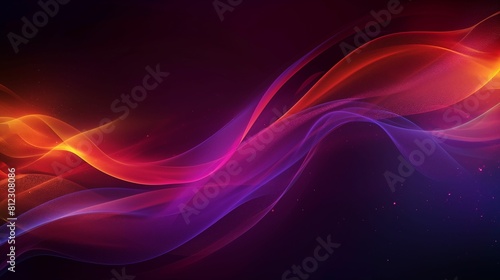 Purple and Orange Wave With Stars in the Background