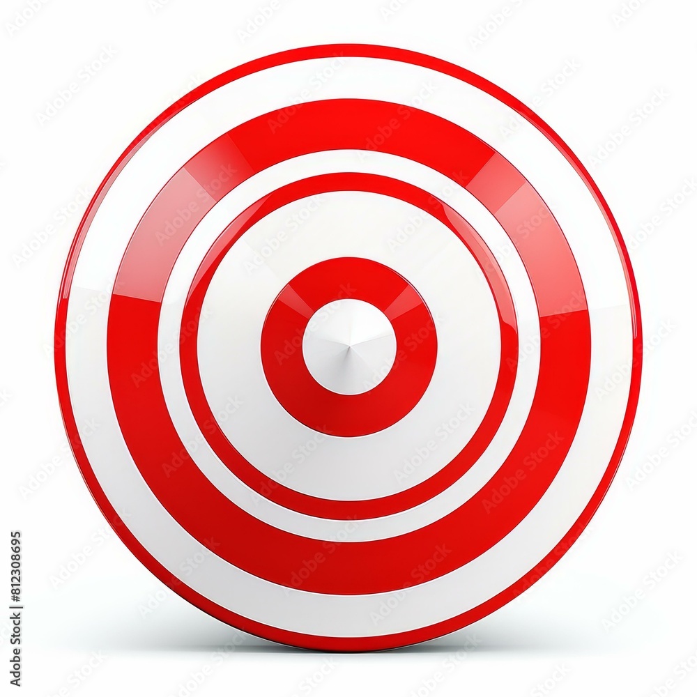 Icon depicting a bullseye target, ideal for goals and challenges, on a clean white background, Ai Generated Icon depicting a bullseye target, ideal for goals and challenges, on a clean white background, Ai Generated