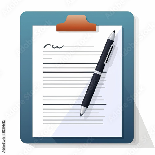 Description Icon symbolizing contract agreements and signings, Ai Generated