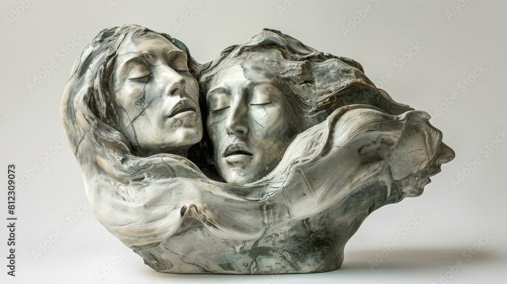 Art sculpture embodying feelings of love, loss, and redemption, Ai Generated Art sculpture embodying feelings of love, loss, and redemption, Ai Generated