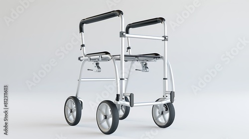A medical walker isolated on a white background. photo