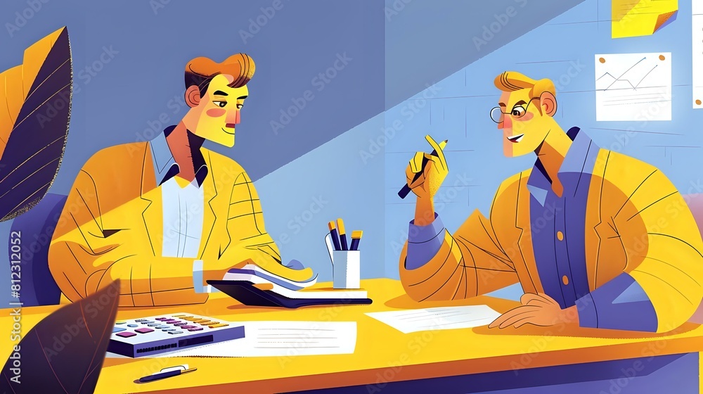 Obraz premium Dynamic Financial Planner at Work