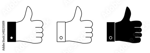 モノクロのグッドマークのセット