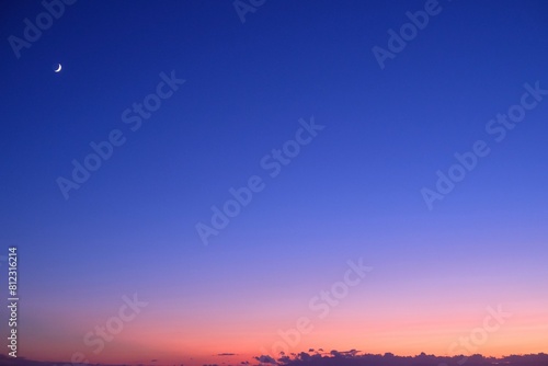 night sky with moon and clouds