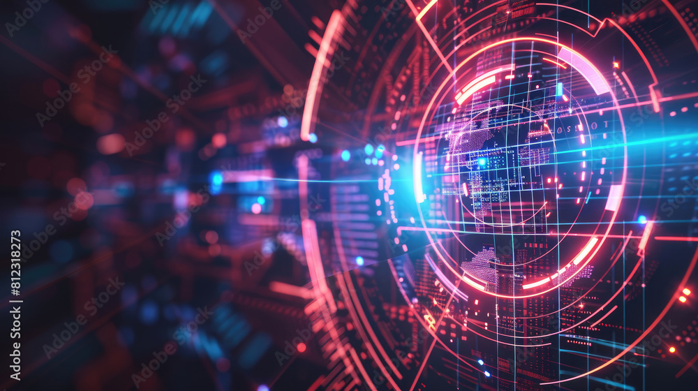 Futuristic Cyber Security Shield Background Futuristic Cyber Security Shield Background