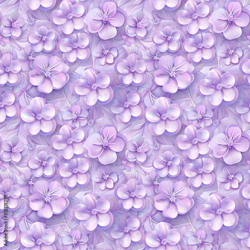 Floral purple color, form natural, seamless fabric pattern.