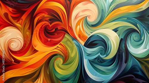 A symphony of colors swirls together, creating a harmonious composition that delights the senses.