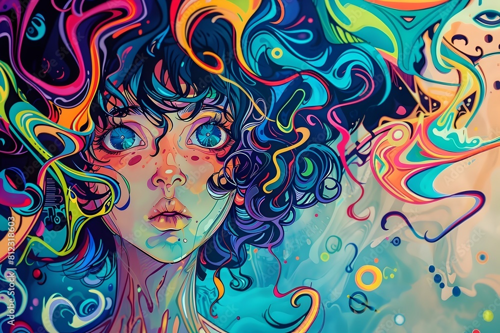 Emotive Cartoon Personas in Vibrant Boundless Digital Abstraction Emotive Cartoon Personas in Vibrant Boundless Digital Abstraction
