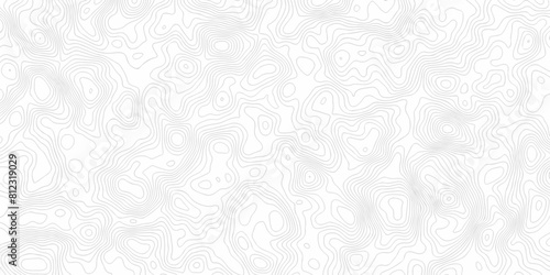 Vector geography landscape Topo contour map on white background, Topographic contour lines. Seamless pattern with lines Topographic map. Geographic mountain relief diagram line wave carve pattern.