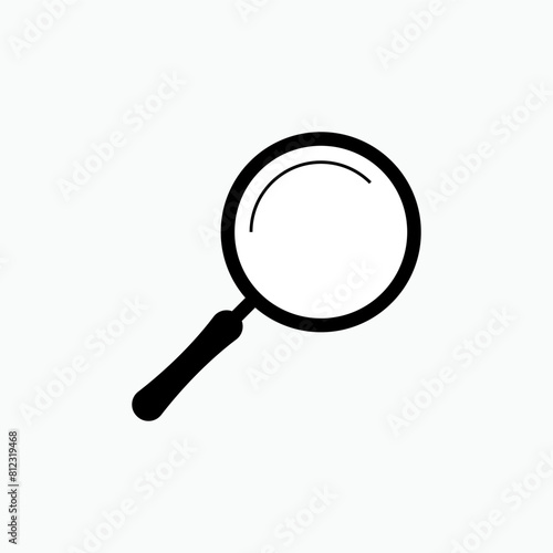 Magnifier Icon. Search, Find. Observation, Detective Symbol. Applied for Design, Presentation, Website, or Apps Elements – Vector. 