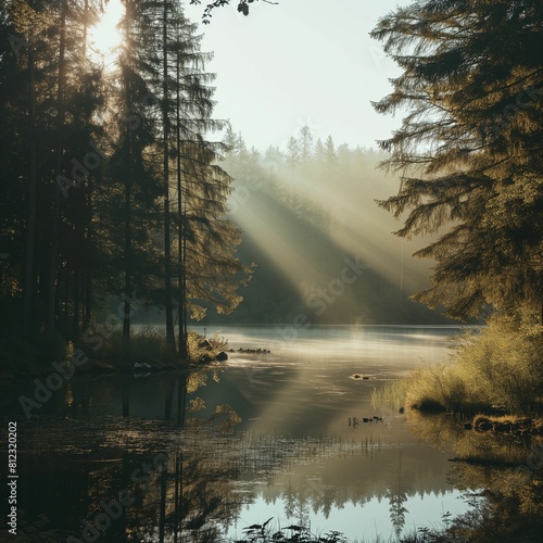 A Body of Water Surrounded by Trees