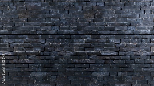 A dark brick wall with a rough texture. AIG51A.