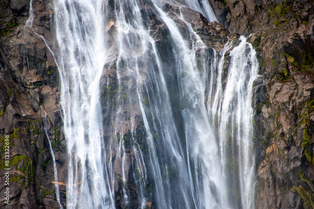 Fototapeta premium Bowen Falls in Milford Sound - New Zealand