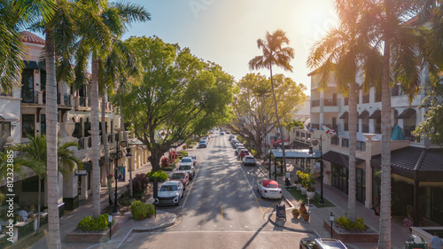 Naples Florida 5th avenue daytime street view © bartsadowski