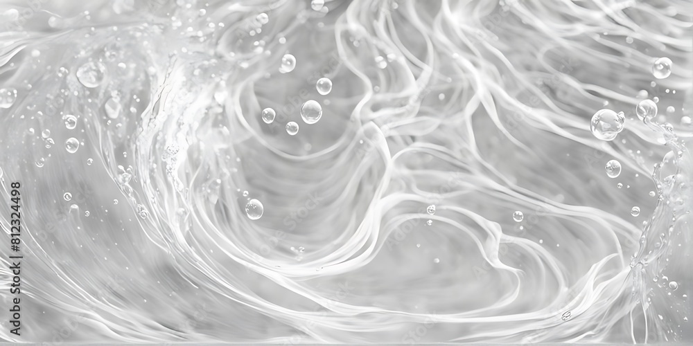White water wave texture background, Closeup of desaturated transparent clear calm water surface texture with splashes and bubbles. Trendy abstract nature background. banner poster template White water wave texture background, Closeup of desaturated transparent clear calm water surface texture with splashes and bubbles. Trendy abstract nature background. banner poster template
