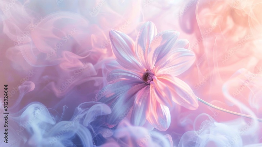 A beautiful flower in a cloud of smoke. A beautiful flower in a cloud of smoke.