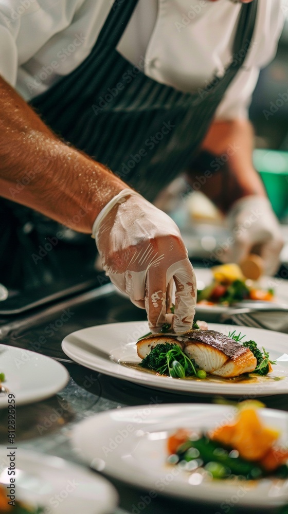 Chef integrating flounder into a wedding menu romantic and luxurious Chef integrating flounder into a wedding menu romantic and luxurious