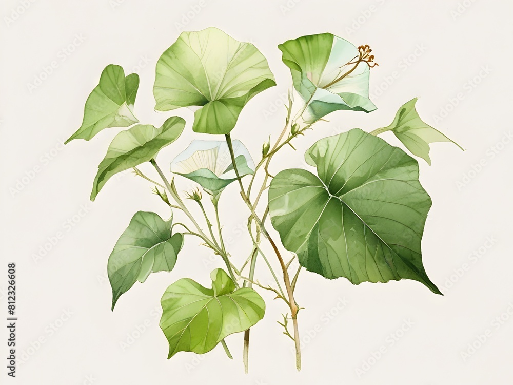 Bindweed Flower Watercolor Plant Nature Art Bindweed Flower Watercolor Plant Nature Art