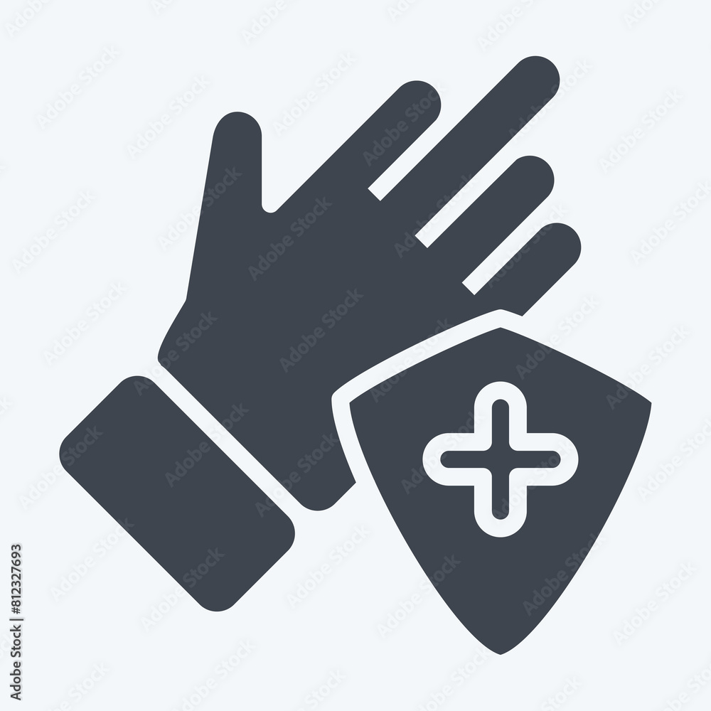 Icon Protection 2. related to Hygiene symbol. glyph style. simple design illustration Icon Protection 2. related to Hygiene symbol. glyph style. simple design illustration