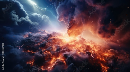 Explosions And Lightning In Outer Space