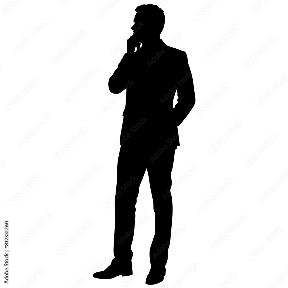 A man look up vector silhouette black colour illustration isolated white background A man look up vector silhouette black colour illustration isolated white background