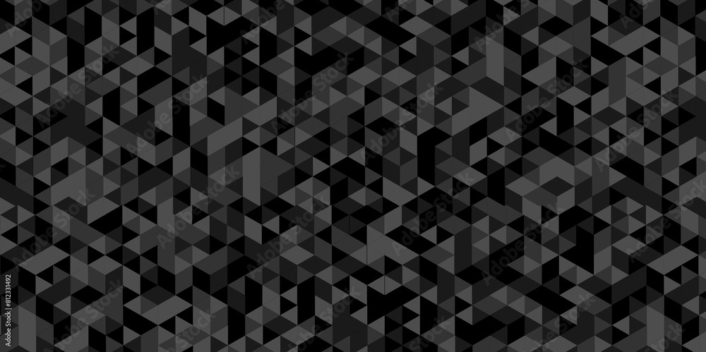 Vector geometric seamless technology gray and black triangle background. Abstract digital grid light pattern black Polygon Mosaic triangle Background, business and corporate background. Vector geometric seamless technology gray and black triangle background. Abstract digital grid light pattern black Polygon Mosaic triangle Background, business and corporate background.