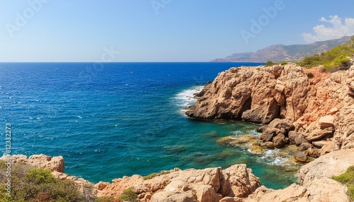 rocky seaside of the Mediterranean coast in good weather © Dakwah