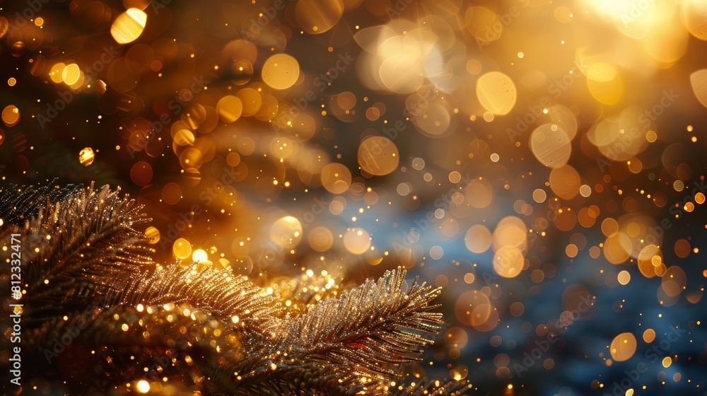 Glittering golden bokeh background. Glittering golden bokeh background.