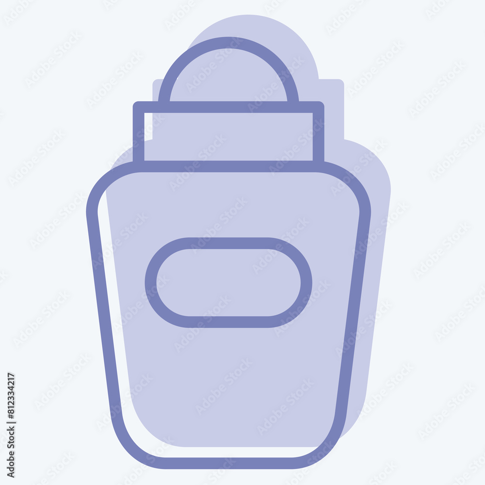 Icon Deodorant. related to Hygiene symbol. two tone style. simple design illustration Icon Deodorant. related to Hygiene symbol. two tone style. simple design illustration