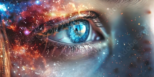 Captivating Cosmic Gaze A Mesmerizing Reflection of the Universe in Ethereal Eyes