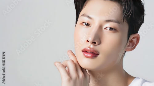 A beautiful Korean man in his mid20s with clear