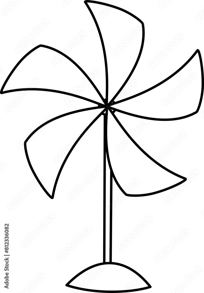 pinwheel lamp kidcore lineart