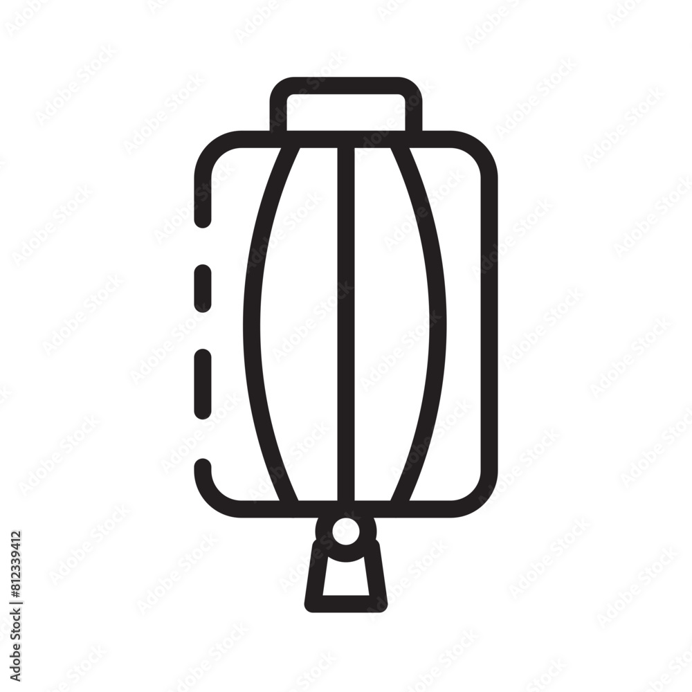 Asia Deco Light Line Icon Asia Deco Light Line Icon